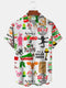 Men's Christmas Funny Graphic Short Sleeve Hawaiian Shirt